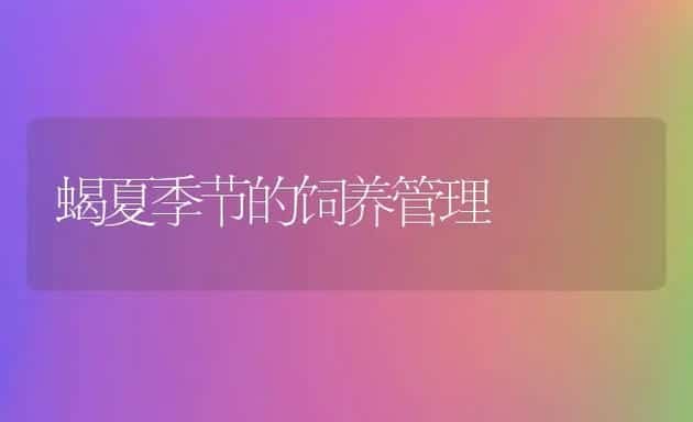 蝎夏季节的饲养管理 | 水产养殖知识