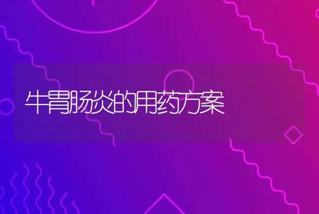 牛胃肠炎的用药方案 | 家畜养殖