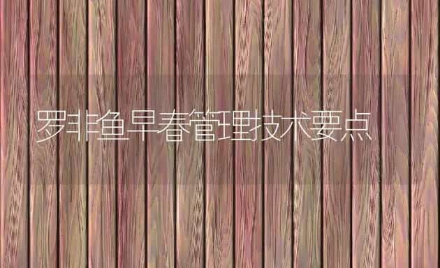 罗非鱼早春管理技术要点 | 动物养殖饲料
