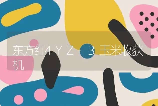 东方红4YZ-3玉米收获机 | 养殖