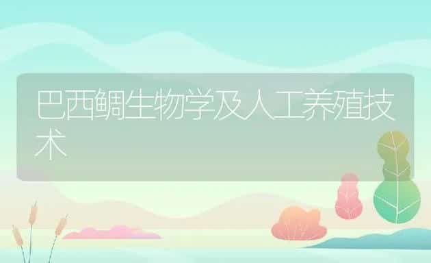 巴西鲷生物学及人工养殖技术 | 动物养殖饲料