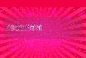 剑尾鱼的繁殖