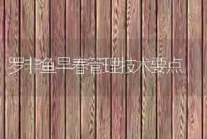 罗非鱼早春管理技术要点