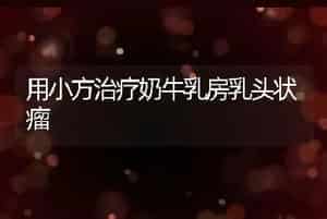 用小方治疗奶牛乳房乳头状瘤