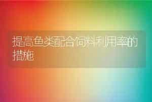提高鱼类配合饲料利用率的措施