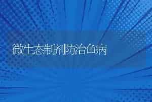 微生态制剂防治鱼病