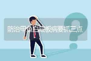 防治甲鱼白底板病要抓三点