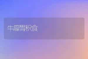 牛瘤胃积食