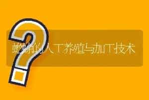 蟾蜍的人工养殖与加工技术