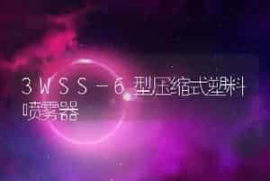3WSS-6型压缩式塑料喷雾器