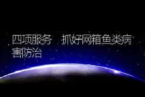 四项服务　抓好网箱鱼类病害防治