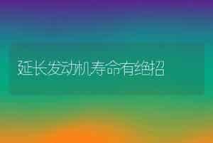 延长发动机寿命有绝招