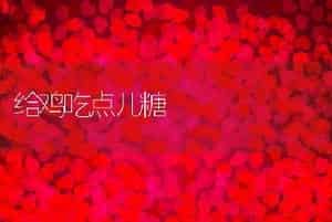 给鸡吃点儿糖