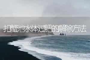 扣蟹池水体过肥的解除方法