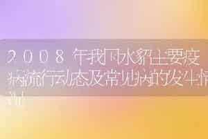 2008年我国水貂主要疫病流行动态及常见病的发生情况