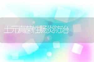 土元真菌性肠炎防治