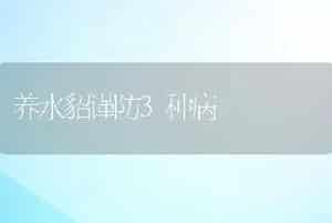 养水貂谨防3种病