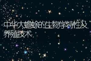 中华大蟾蜍的生物学特性及养殖技术