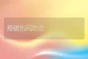 鹿破伤风防治