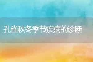 孔雀秋冬季节疾病的诊断