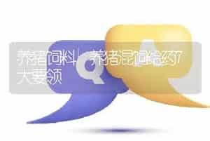 养猪饲料|养猪混饲给药7大要领
